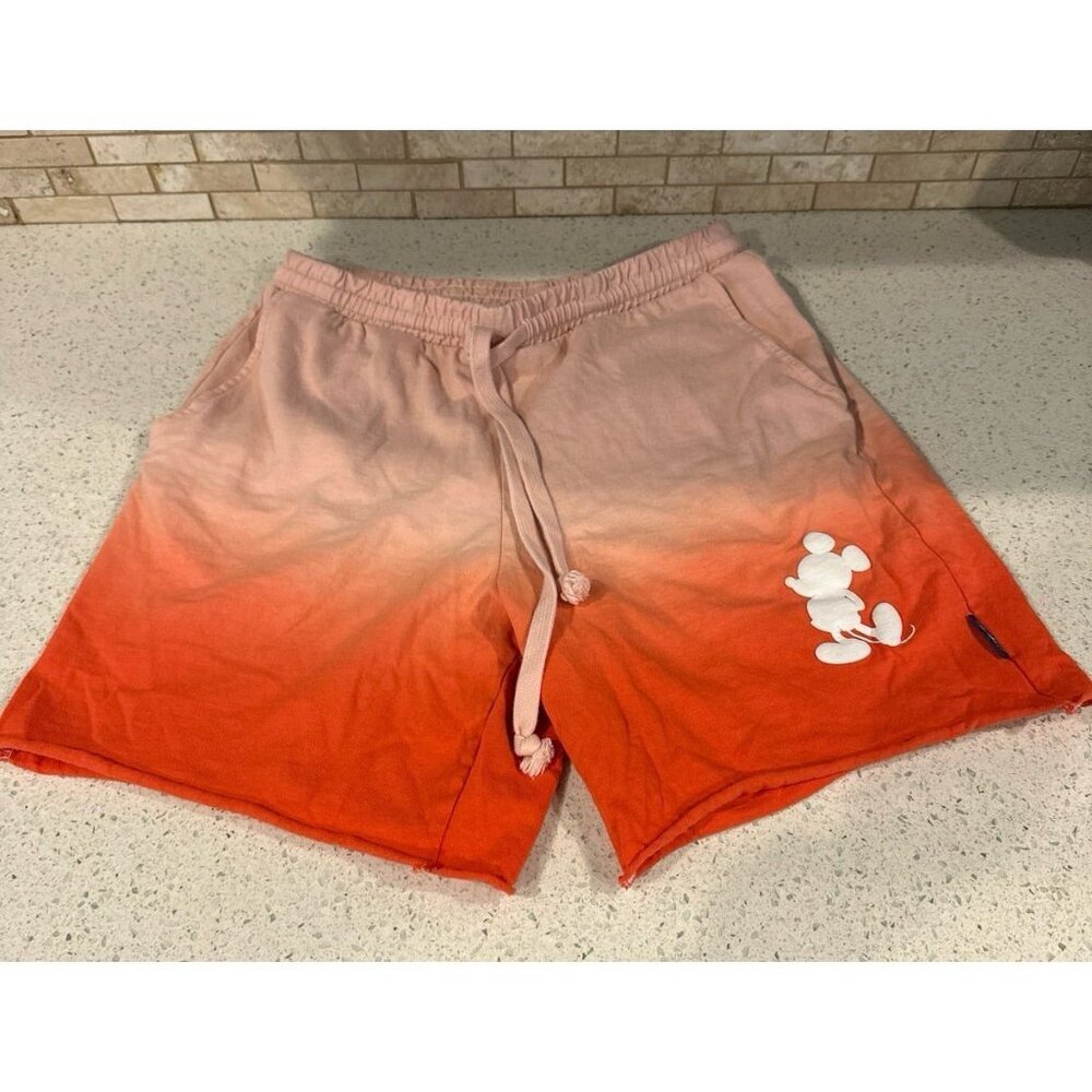 Disney Spirit Jersey Mickey Mouse Women's Ombre Shorts Coral Orange Size xSmall
